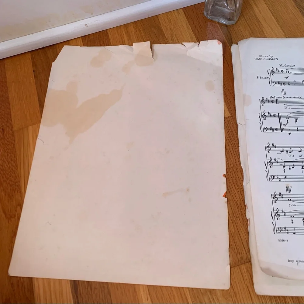 Vintage Sheet Music Score Till Tony Bennett Carl Sigman Charles Danvers